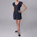 Ci Sono by Journee Junior's Zippered V-neck Denim Dress