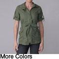 Ci Sono by Journee Juniors Zippered Short-sleeve Jacket