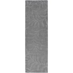 Candice Olson Hand-woven Carved Grey Wool Rug (2'6 X 8')