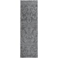 Candice Olson Hand-woven Carved Grey Wool Rug (2'6 X 8')