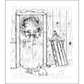 Heartfelt Creations 'Festive Yuletide Doorway' 5x6.5-inch Cling Rubber Stamp Set