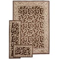 French ScrollsTransitional Brown 3-piece Rug Set