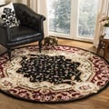 Safavieh Handmade Garden Scrolls Black New Zealand Wool Rug