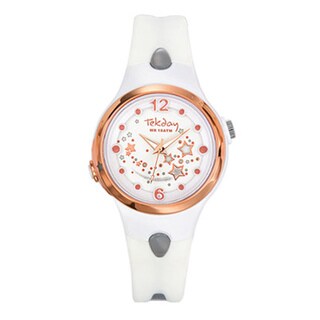 Tekday Children's White Plastic Stars Watch