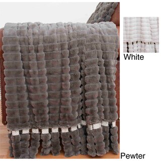 Lorraine Bling Faux Foxtail 50x60 Throw
