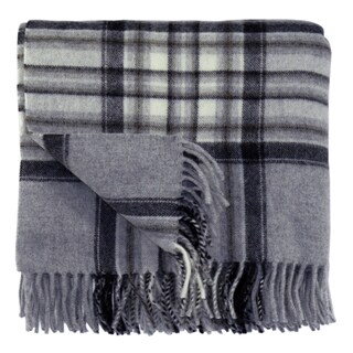 Bocasa Karo Silver Woven Wool Blanket
