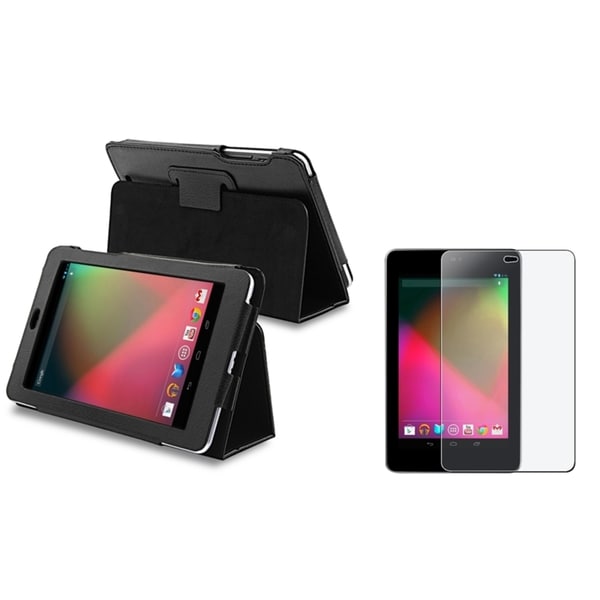 BasAcc Case with Stand/ Anti-glare LCD Protector for Google Nexus 7