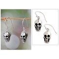 Sterling Silver 'Immortal Skull' Earrings (Indonesia)