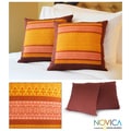 Cotton 'Thai Sunshine' Cushion Covers (Set of 2) (Thailand)