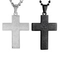 Stainless Steel Lord's Prayer Cross Necklace