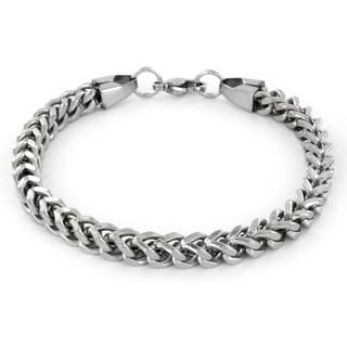 West Coast Jewelry Stainless Steel Men's Franco Box Chain Bracelet
