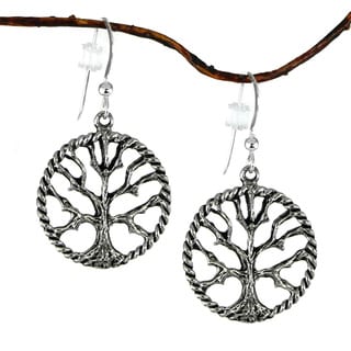 Jewelry by Dawn Antique Pewter Tree Of Life Earrings