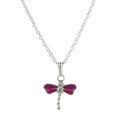 Jewelry by Dawn Purple Dragonfly Sterling Silver Necklace