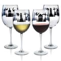 Halloween RIP 19 oz. Wine Glasses in Black, Set of 4