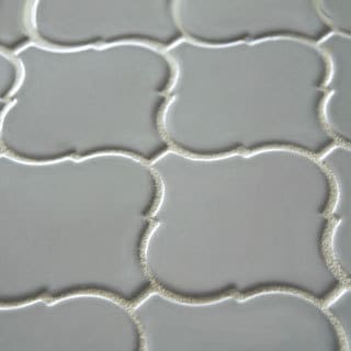 SomerTile 12.5x12.5-inch Morocco Glossy Grey Porcelain Mosaic Tiles (Set of 10)