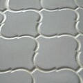 SomerTile 12.5x12.5-inch Morocco Glossy Grey Porcelain Mosaic Tiles (Set of 10)