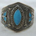 Handcrafted Tribal Lapis Lazuli Cuff Bracelet (Afghanistan)
