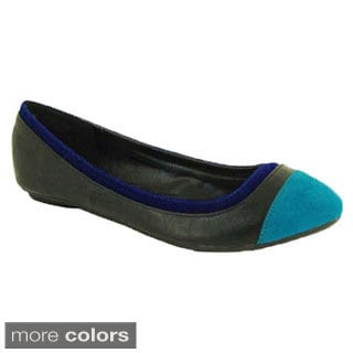 I- Comfort Contrast Ballerina Flats