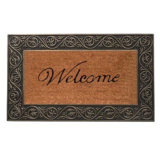 Prestige Silver 18x30-inch Coir and Natural Rubber Doormat