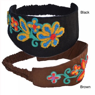 Floral Embroidered Headband (Nepal)-Image