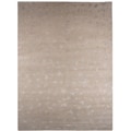 Hand-knotted Floral White Ice Wool/ Art-silk Rug (8' x 11')