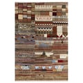 Hand-knotted Abstract Mix Wool Rug (8' x 10')