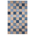 Hand-knotted Abstract Golden Sand Denim Rug (5' x 8')