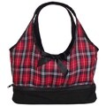 AnnLoren Red Holiday Plaid Doll Carrier for American Girl Doll