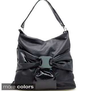 Dasein Buckle Bow Front Hobo Bag