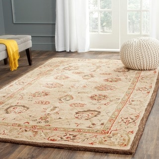 Safavieh Handmade Anatolia Ivory/ Beige Hand-spun Wool Rug