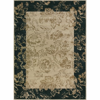 Astor Beige Black Rug (9'8 x 12'8)