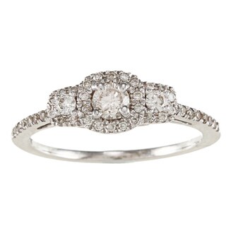 14k White Gold 1/2ct TDW White Diamond Engagement Ring (IJ, I1-I2)