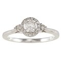 14k White Gold 1/2ct TDW Diamond Halo Engagement Ring (I-J, I1-I2)