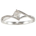 14k White Gold 1/3ct TDW White Diamond Swirl Engagement Ring (IJ, I1-I2)