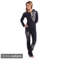 Tabeez Women's Teal French Terry Track Suit