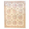 Sino Hand-knotted Ivory/ Brown Aubossan Wool Rug (8' x 10')