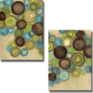 Jeni Lee 'Whimsy I and II' 2-piece Canvas Art Set