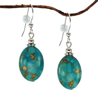 Jewelry by Dawn Oval Turquoise Magnesite Earrings