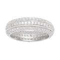 Sterling Silver Round-cut Cubic Zirconia Eternity Band