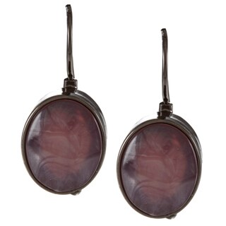 Alexa Starr Purple Marbled Lucite Earrings