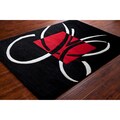 Mita Abstract Black Rug