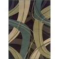 Indoor Brown/ Beige Contemporary Area Rug (1'10 x 3'3)