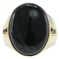 Michael Valitutti Two-tone Men's Jasper Ring
