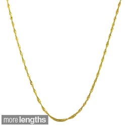 Fremada 14k Yellow Gold Singapore Chain Necklace (14-30 inch)
