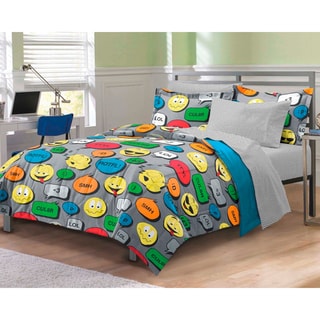 Emoticon 7-piece Bed in a Bag with Sheet Set