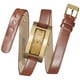 Vernier Women's Goldtone Interchangeable Double Wrap Leather Watch