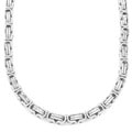 West Coast Jewelry Stainless Steel Men's Byzantine Chain Necklace