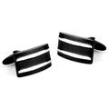 Crucible Stainless Steel Striped Rectangular Cuff Links
