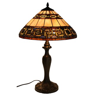 Geo Handcrafted Stained Glass Tiffany Style Table Lamp