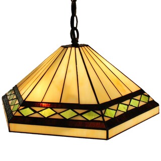Geo Handcrafted Stained Glass Tiffany Style Pendant Lamp